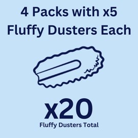Pledge Fluffy Duster Refills x5 (Pack of 4)