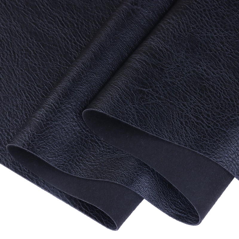 HGUAN Solid Color Soft Black Faux Leather Fabric 12"x53" (30cm