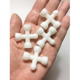 M03050 MOREZMORE 4 Pack 3/16" Jeton 4 "X" 1B3S Fitting Connector for Jeton Ball Socket Flexible Armature for Toy Doll Bear Long Furby Plastic Doll Skeleton Armature