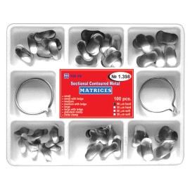TOR VM Full Matrix Kit 100pcs- Dental Sectional Contoured Matrices + 2 rings