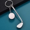 IKAAR Pack of 2 Keyrings Golf Ball Pendant Metal Gift