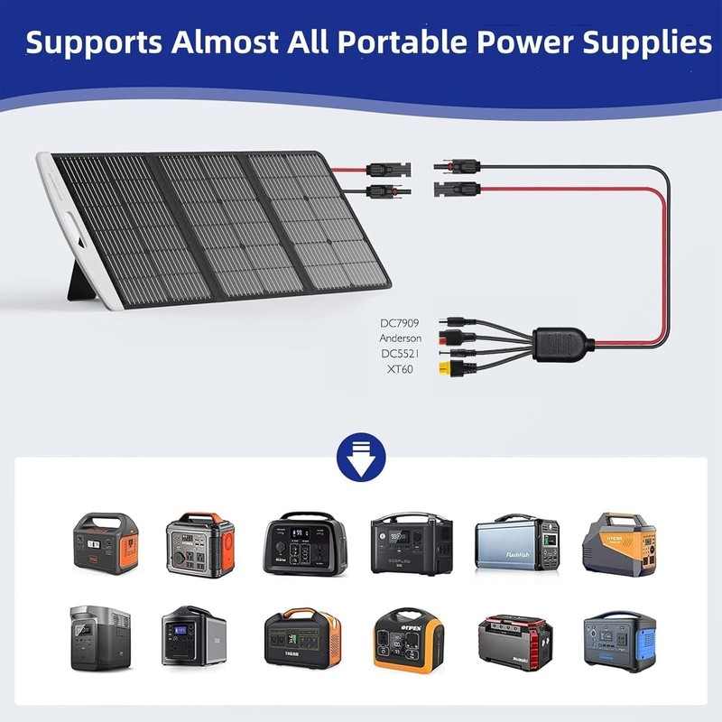 2 m / 6.56 ft 4 in 1 solar panel