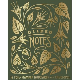 Chronicle Books Gilded Notecards - 16 Foil-Stamped Notecards & Envelopes