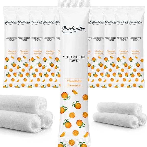 BlueWater BlueWater Individually-Wrapped Moist Scented Towels - Single-Use Premium Towelettes