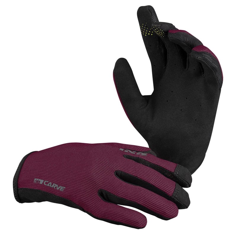 IXS Carve Gloves Purple - Ergonomic Robust MTB Gloves, Size