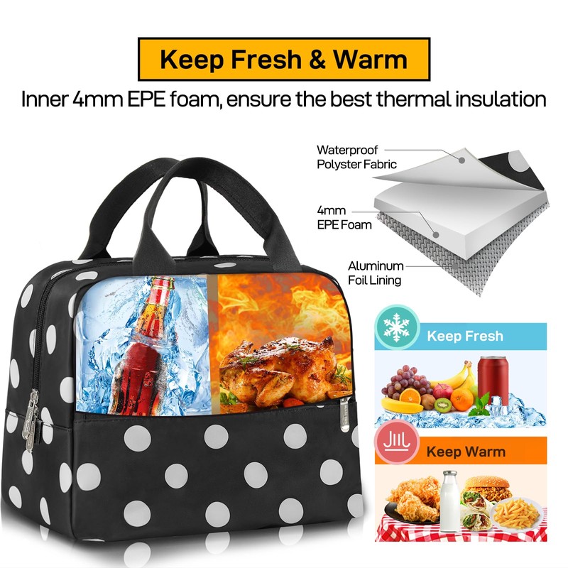 HOMESPON Lunchtasche Isolierte Kühltasche mit großer Kapazität und wasserdichtes Material.