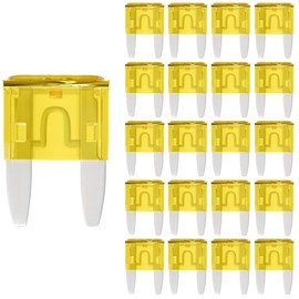 Gebildet 20A Mini Fuse 20 AMP ATM APM Blade Car Fuses 20Amp Automotive Fusibles for RV Auto Motorcycle Truck (Pack of 20Pcs)