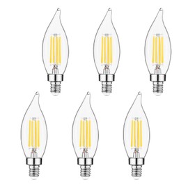 Sigalux E12 LED Candelabra Bulb 60 Watt Equivalent, Dimmable Chandelier Light Bulbs 5000K Daylight, CA10 Candle Bulbs for Chandelier, 5W, 450LM, 6 Pack