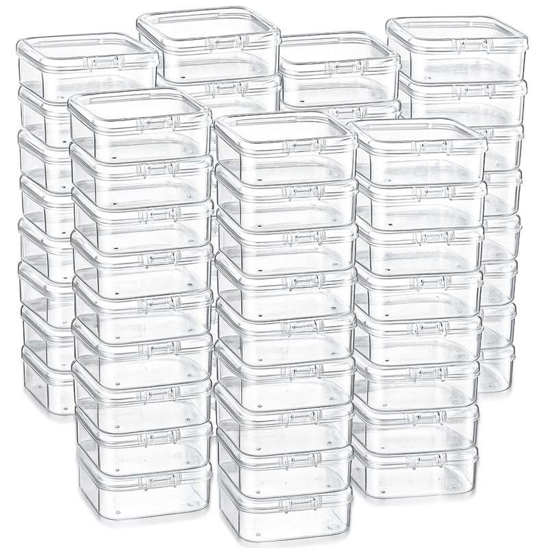 Dimeho 100 Pcs Small Plastic Boxes Beads Storage Containers Mini