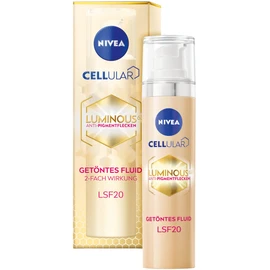 NIVEA Cellular Luminous 630 Anti-Pigment Spots Tinted Fluid SPF 20 (40 ml), Face Care Against Pigment Spots and Age Spots, Moisturising Fluid with Hyaluronic