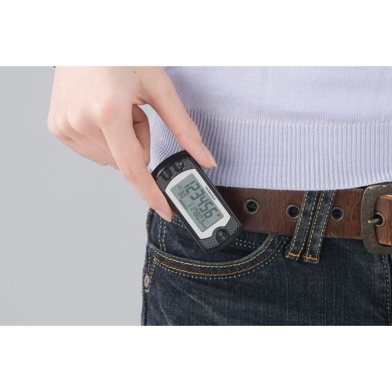 YAMASA EX-500B Pedometer, Pocket/Bag-In Pedometer, Pocket Pedometer, Pearl Black