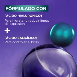 Gel Crema Facial Refrescante, Revitalift Ácido Hialurónico Anti-Brillo, con Ácido Salicílico que controla producción de sebo y disminuye poros abiertos, ideal para piel Grasa, 50ml