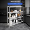 Garvee Stainless Steel Shelves,24x14x45 in Storage Shelf 4-Tier Heavy Duty