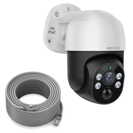【4K 8 Million Pixels, Two-Way Calls, Auto Tracking, PTZ Control】 OOSSXX Wired Security Camera Set Ranking, Indoor Outdoor poe Power Supply, Surveillance Camera and Recording Machine Set, Expansion Use