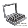 SPIEA 24 Compartments Accessory Box, Velvet-like Jewelry Case, Ear Ornaments,