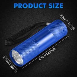 Kssvzz Pack of 5 Mini LED Torches, Aluminium Torch Children with 9 LEDs, Waterproof Torch Small for Emergency, Outdoor, Camping