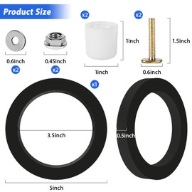 RV Toilet Seal Replacement for Dometic 300/310/320 Toilet, RV Toilet Gasket Parts Flange Seal Kit
