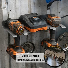 RuffStuff Specialties Cordless Dual Drill/Driver Holder - R2593-02 - Garage Organization - Power Tool Storage