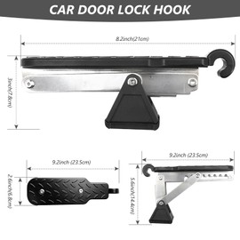 PORFOYO Auto Türstufe, Auto Pedal Türstufe, Klappbarer Auto Türpedal Trittbretter mit Pufferkissen, 250kg Tragfähigkeit, Universal Doorstep Passt die Fahrzeug mit Den U Türfallen SUV, RV, LKW, Jeep
