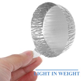 Uonlytech 100 Pcs Aluminum Foil Weighing Dish Weigh Boats Storage Trays Laboratory Equipment Disposable Aluminum Foil Silver Powder Aluminium Foil Weighing Plates Labs Supplies