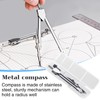2 Pcs Drafting Compass Set, Geometry Compass Set Maths Protractor