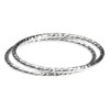 uGems 2 Sterling Silver Sparkle Stacking Rings Size 9