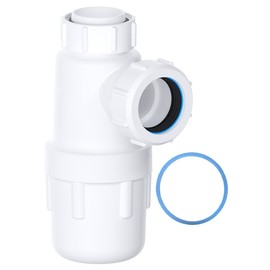 Universal Bottle Trap 40mm 1-1/2" with Anti-Slip Ring, Kitchen Sink Waste Kit, BS EN2574-1 Compliant Urinal Bottle Sink Trap for Efficient Drainage