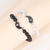 COAI Yin and Yang Bracelets, Obsidian howlite, Obsidian