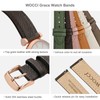 WOCCI 22mm Grace Leather Watch Band for Ladies, Top Grain