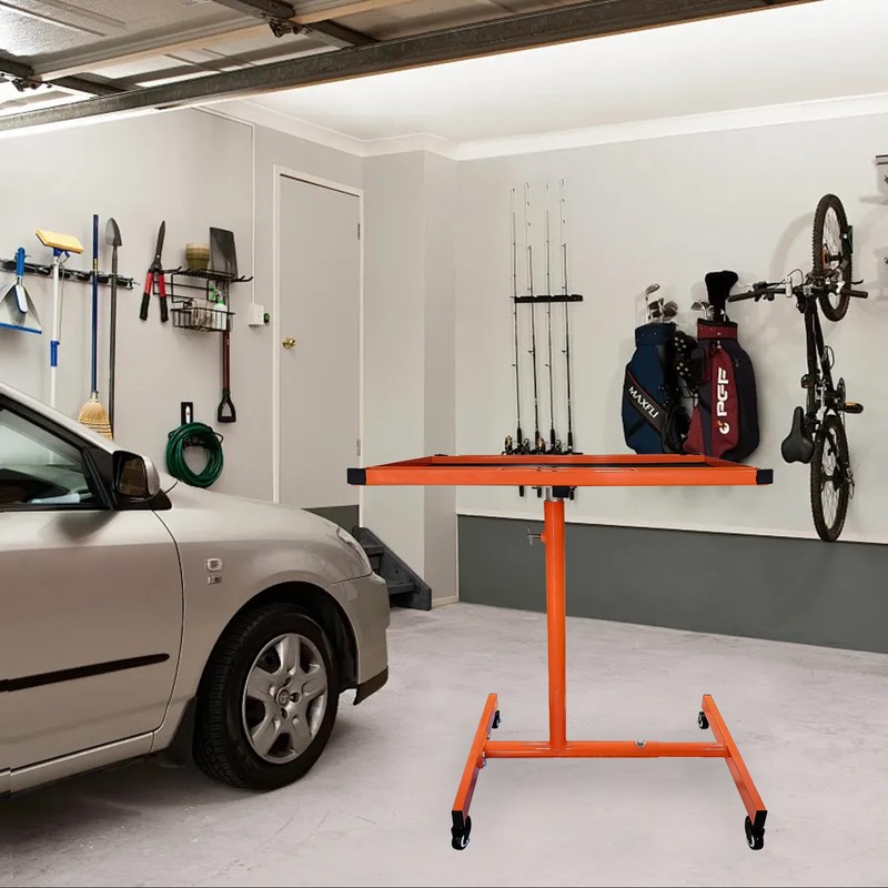 Aain A052 Mechanics Rolling Work Table, Adjustable Mobile Tray Table