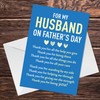 RED OCEAN Fathers Day Card For Husband, Husband Fathers Day