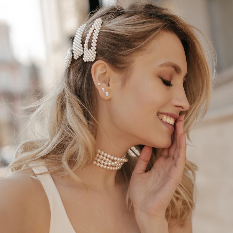 Body Candy Flat Back Earrings Studs - CZ Flat Back