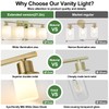 MOKATNG 4-Light Bathroom Light Fixtures, Aged Brass Vanity Light with