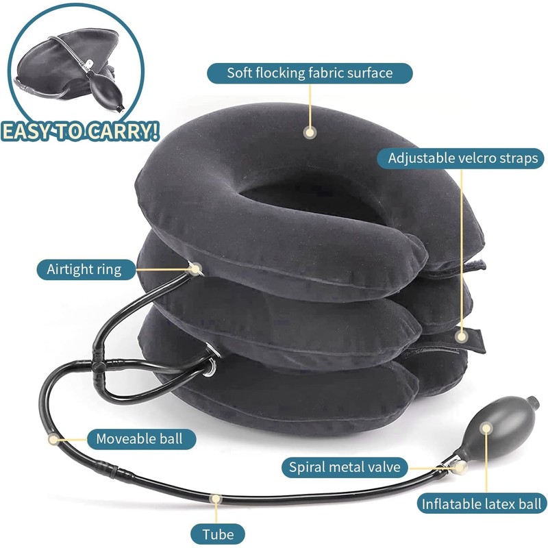 Neck Stretcher, Cervical Traction Device, Neck Traction Device, Adjustable Inflatable
