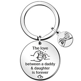 SMARGO Daddy Gifts Daughter Keyring Gifts from Dad Daughter Birthday Christmas Thanksgiving Father's Day Gifts for Daddy Dad Daughter