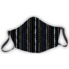 Wiederverwendbare Maske, schwarz, gestreift, originelle Farben, lustig, elegant, für Männer