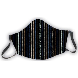 Wiederverwendbare Maske, schwarz, gestreift, originelle Farben, lustig, elegant, für Männer und Frauen.