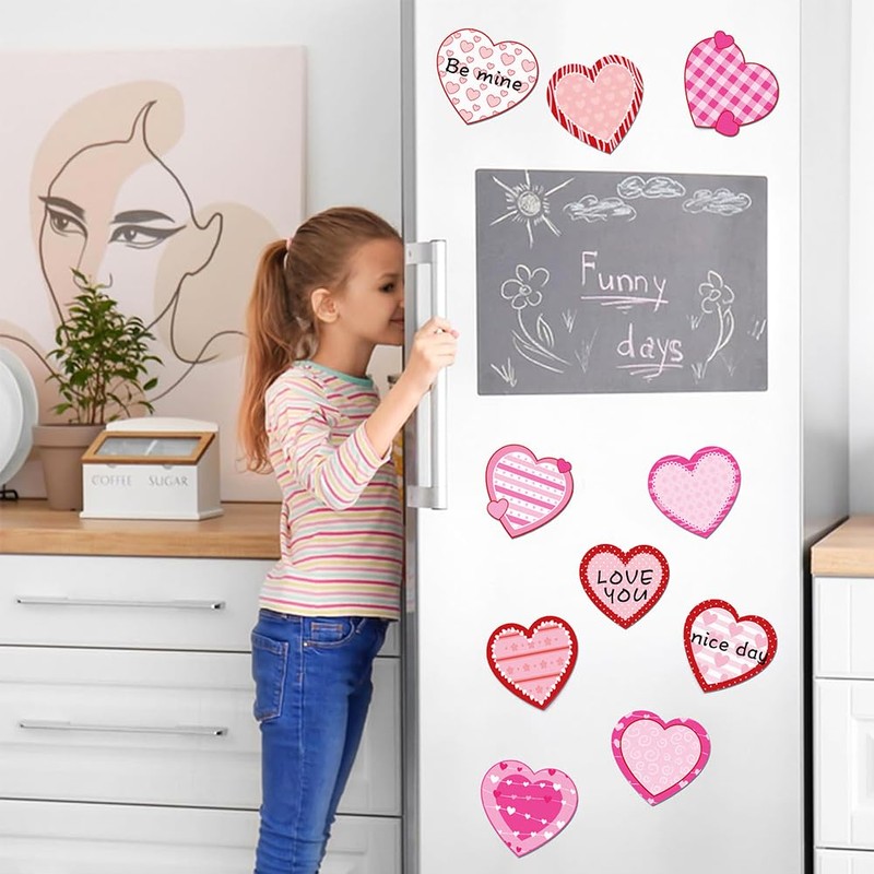 240Pcs Heart Sticky Notes, Pink Red Sticky Tabs, Self-Stick Pads,