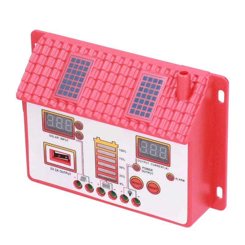 Solar Charge Controller House Shape 12V 24V Automatic Recognition LED