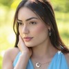Abalone Shell Huggie Hoops Earrings, Cute Conch Shell Design, White