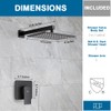 POP SANITARYWARE Matte Black Shower Faucet Set, Bathroom Rainfall Shower