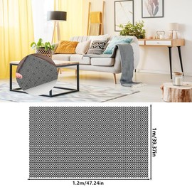 Non-Slip Mat, 100 x 120 cm, Non-Slip Mat for Carpet, PVC Non-Slip Underlay, Multi-Purpose Non-Slip Carpet Underlay for Carpet, Carpet Underlay, Drawer, Car, Kitchen Tray (Black)