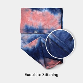 Basic Sense Tie Dye Soft Multifunctional Neck Warmer Gaiter Headwear Wind Protection Scarf Tube Snood Winter Sports Face Coverings, Brown Blue