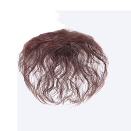 Kopida Wig Pieces for Top of Head, Curly Hair Topper Replacement Fluffy Hairpiece Seamless Clip in Top Wiglet for Women Thin Hair, Curly Topper Clip in Top Wiglet with 3 Clips, Dark Brown, 1pc