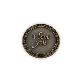 Romantic Love Expression Antique Gold Plated Pocket Coin for Date Night for Date Night, I Love You, Grow Old Along with Me, The Best is Yet to Be, Love Gift for Men and Women, from Him or Her