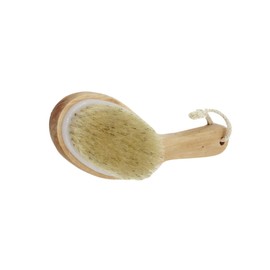 WOONEKY Wooden Shower Brush Boar Bristle Dry Brush for Body Exfoliation and Skin Care
