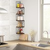 Love-KANKEI Corner Shelf Wall Mount of 5 Tier, Rustic Wood