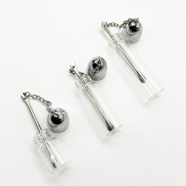 Generic Glass Dispenser Bottle, Travel Dispenser Bottle, Skin Care Dispenser Bottle, Height: 1.4 inch/2.2inch/2.8inch, 3 pieces, transparently