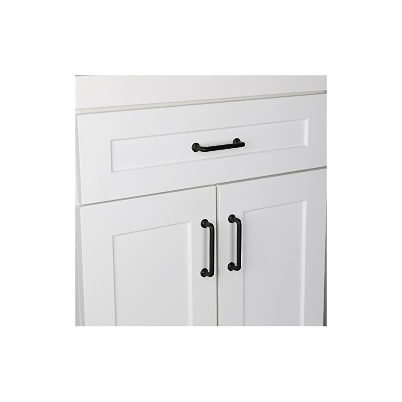 Ageless Iron Barn Round Corner Handle Cabinet Pull, 4-Inch, Matte