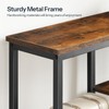 HOOBRO Console Table, Narrow Side Table, Sofa Table, 4-Tier Industrial